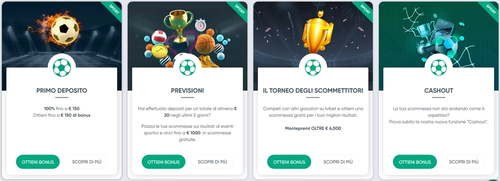 I 4 bonus offerti